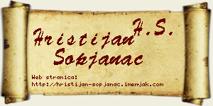 Hristijan Sopjanac vizit kartica